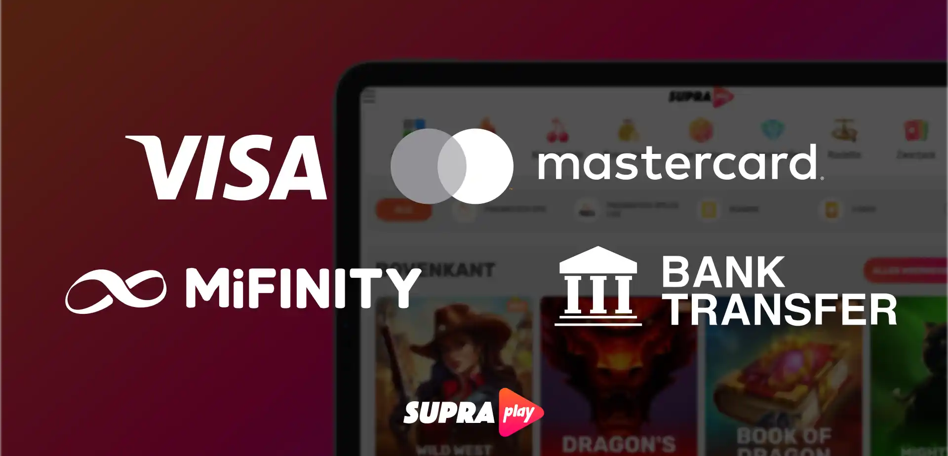 Stortingsmethoden bij SupraPlay Casino